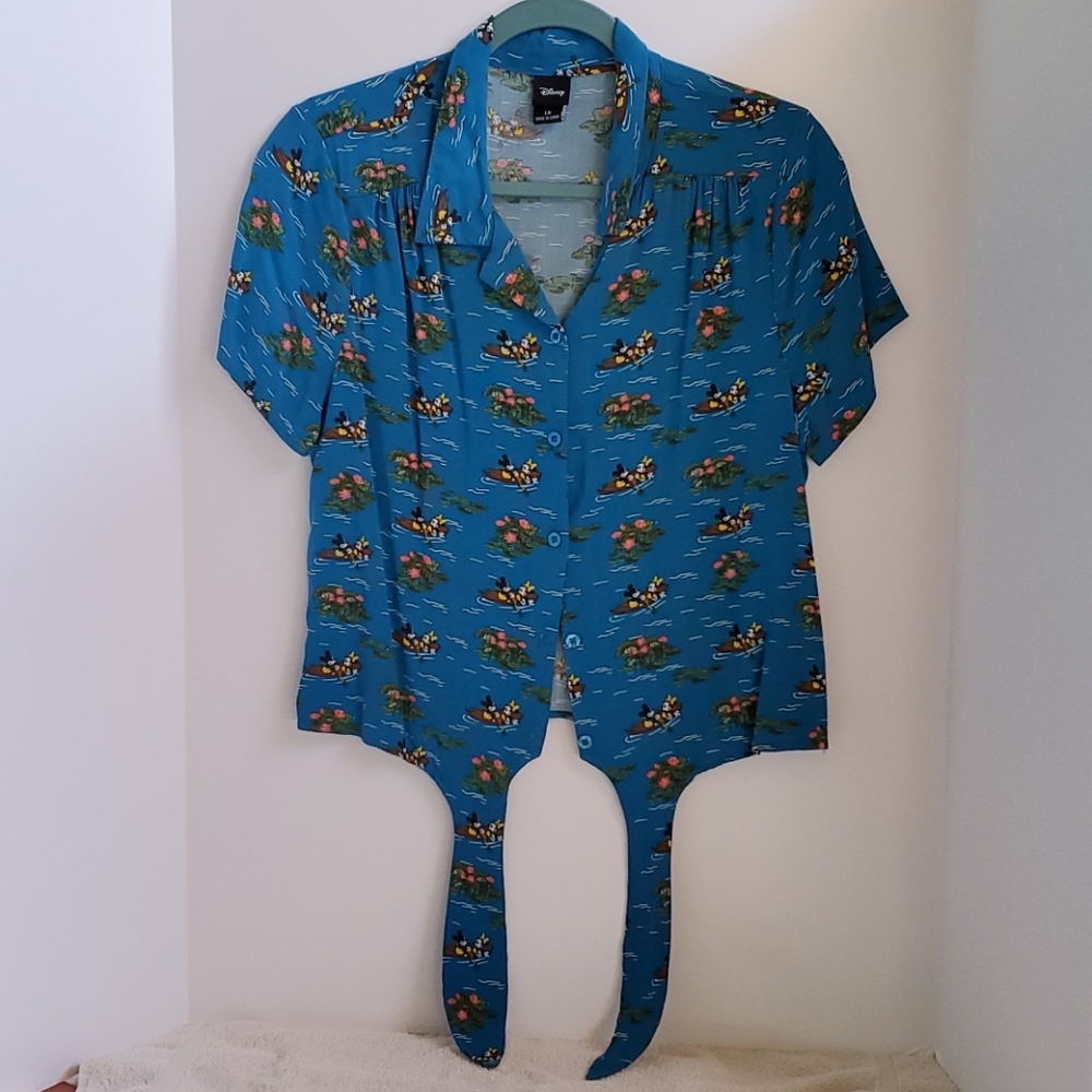 Disney Mickey & Minnie  Rowboat tie-front top